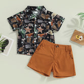 Cactus Set - Boys Gentleman Clothes Sets Cartoon Cactus Print Shirt & Shorts Set Cactus Set - Boys Gentleman Clothes Sets Cartoon Cactus Print Shirt & Shorts Set.